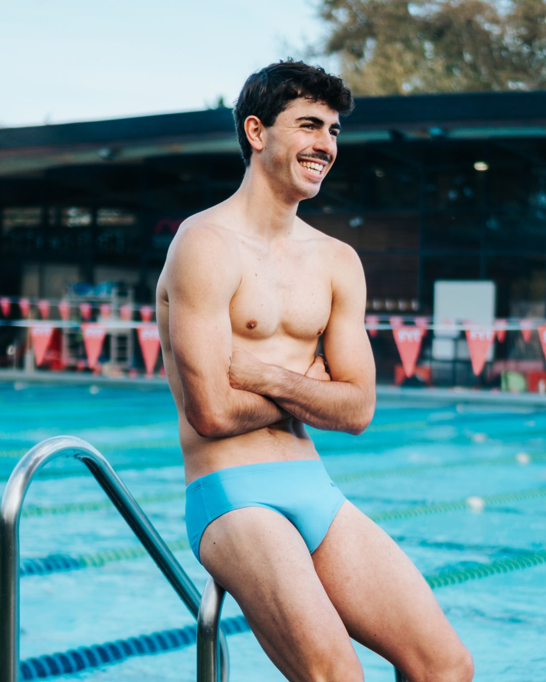 Slip de bain homme SUIJI Bleu Sonique