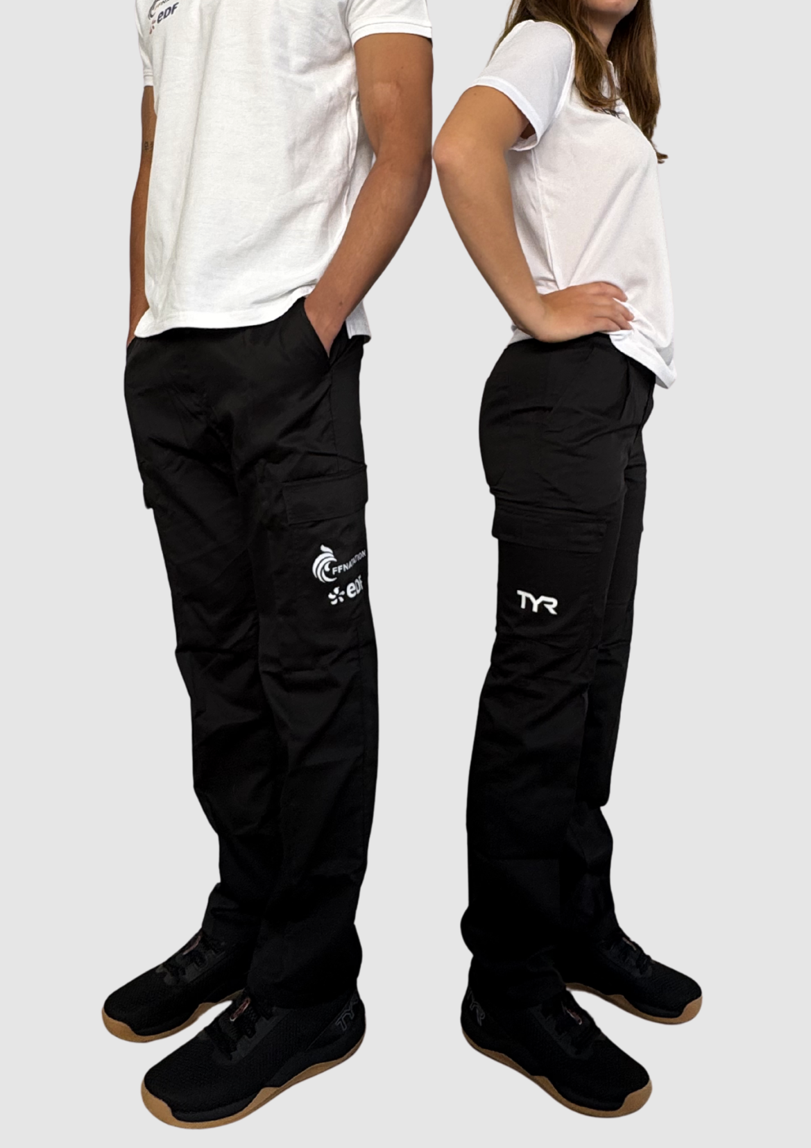 PRÉCOMMANDE Pantalon unisexe noir pour Officiel TYR FFN EDF