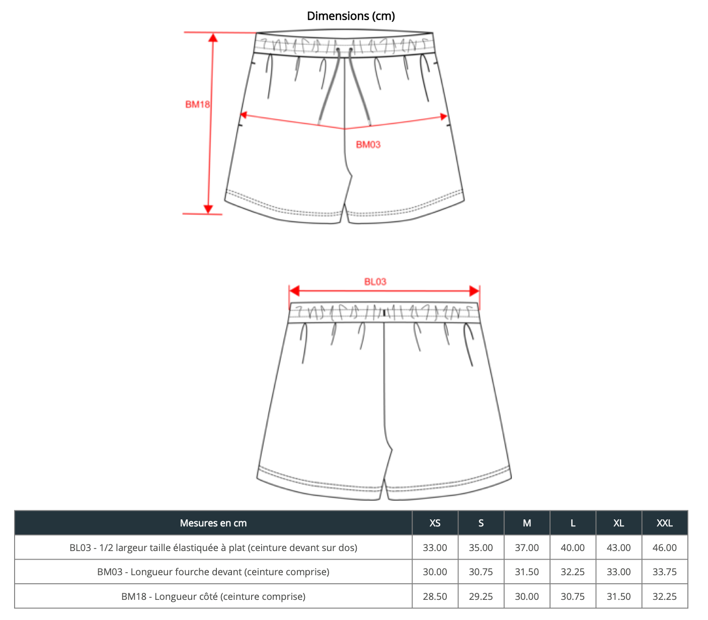 Short en coton femme Team CNA