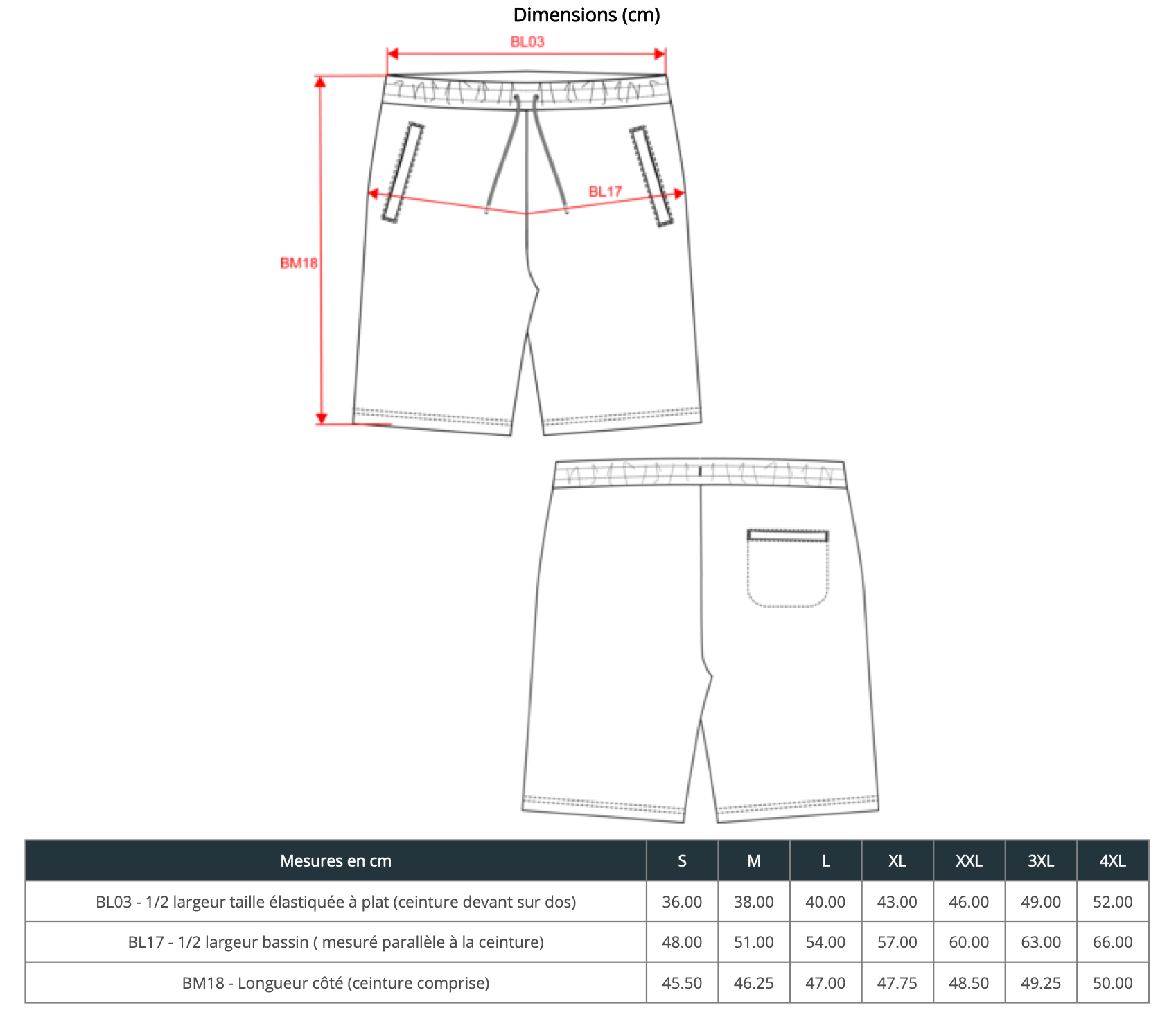 Short en coton homme Team CNA