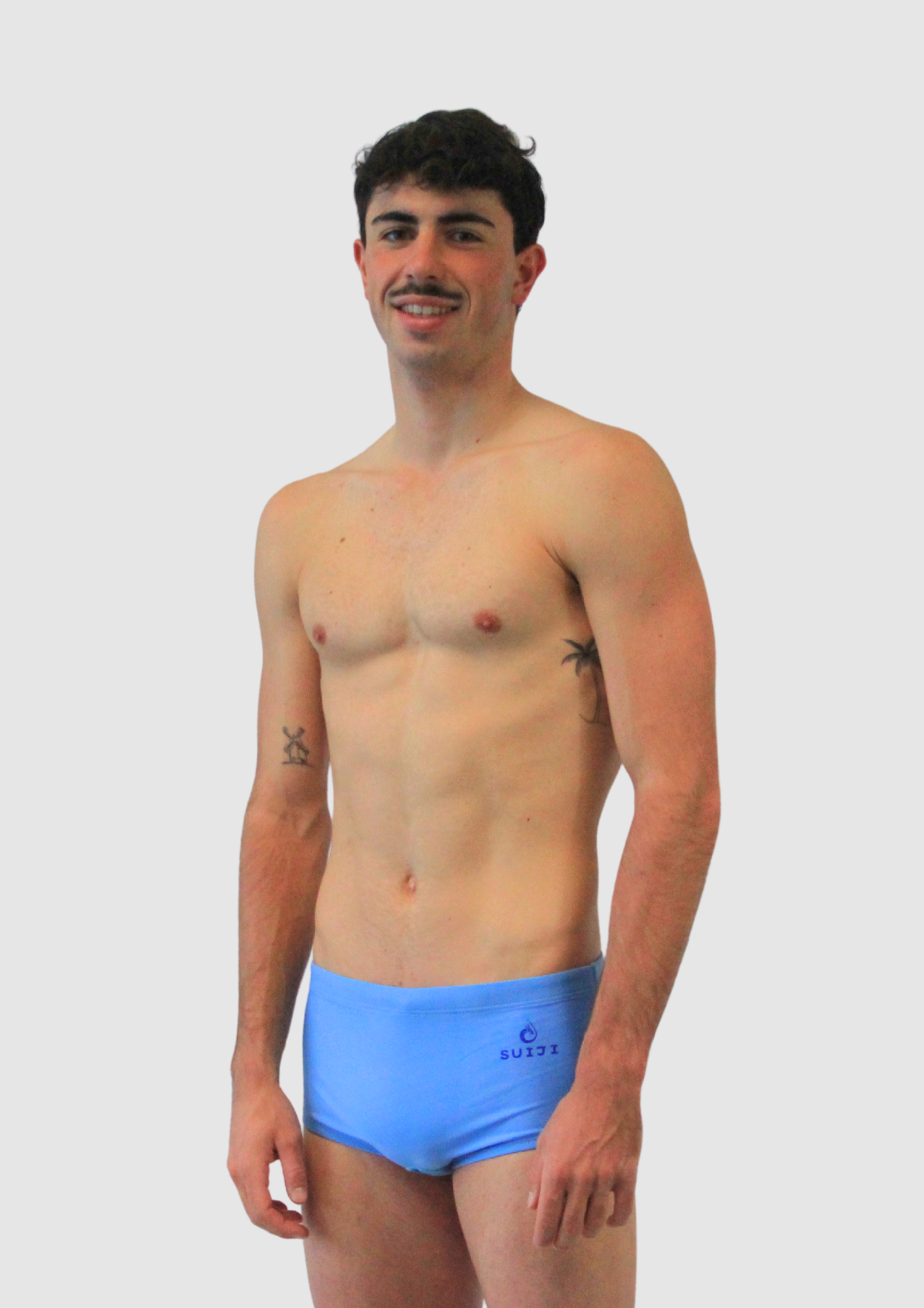 Boxer de bain homme coupe trunk SUIJI Bleu Sonique