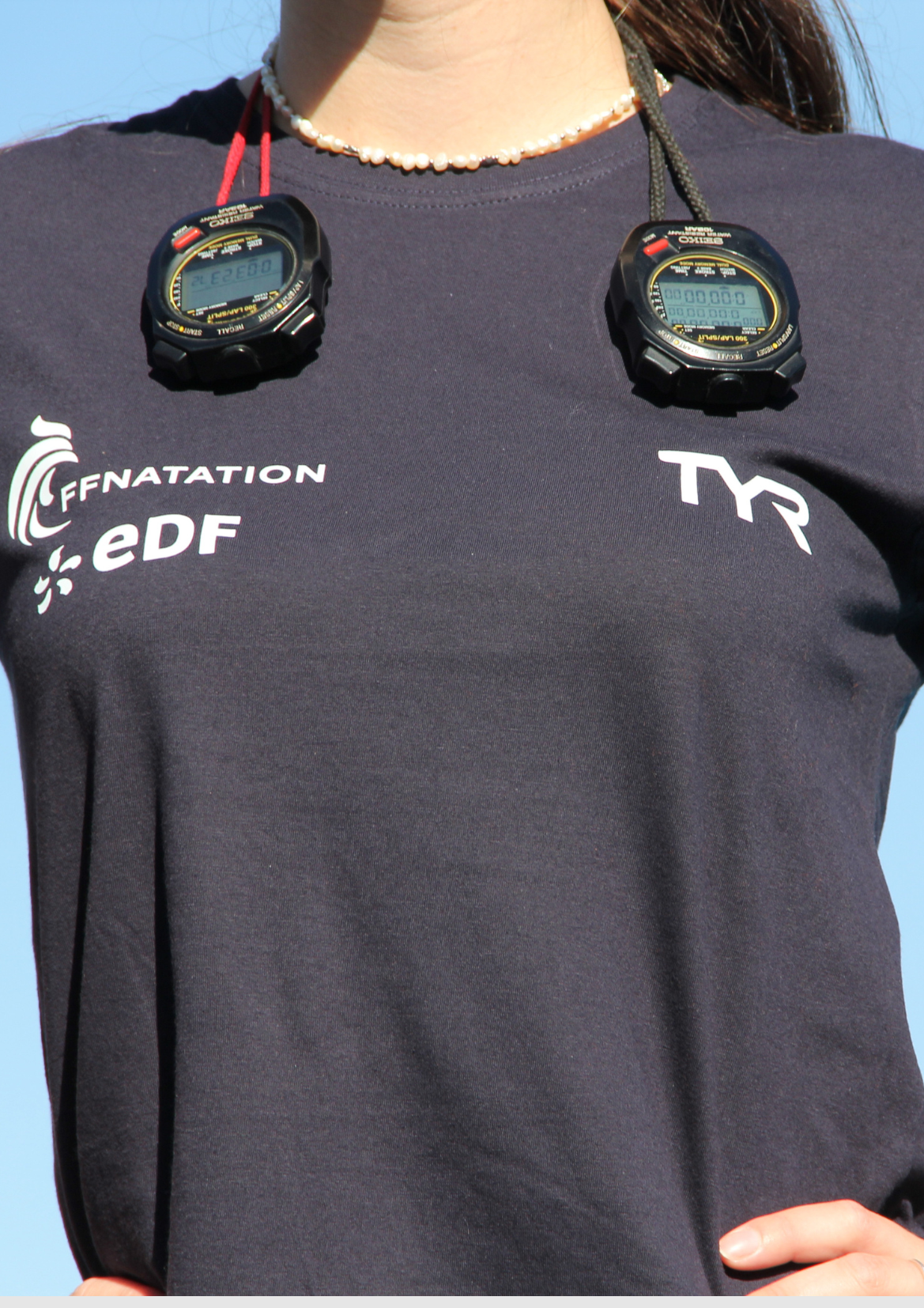 T-shirt unisexe en coton pour Officiel TYR FFN EDF