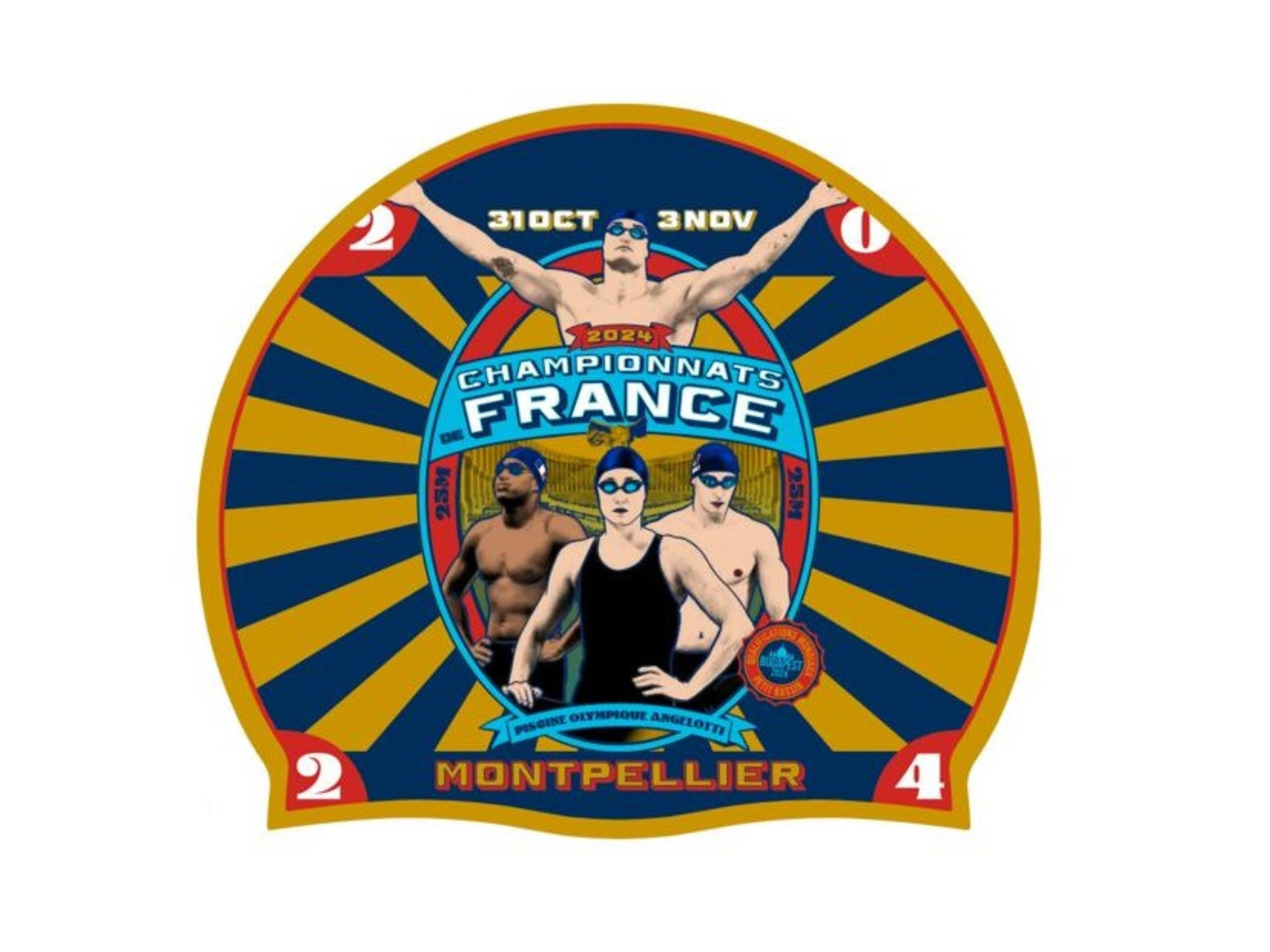 Bonnets de bain Championnats de France Montpellier