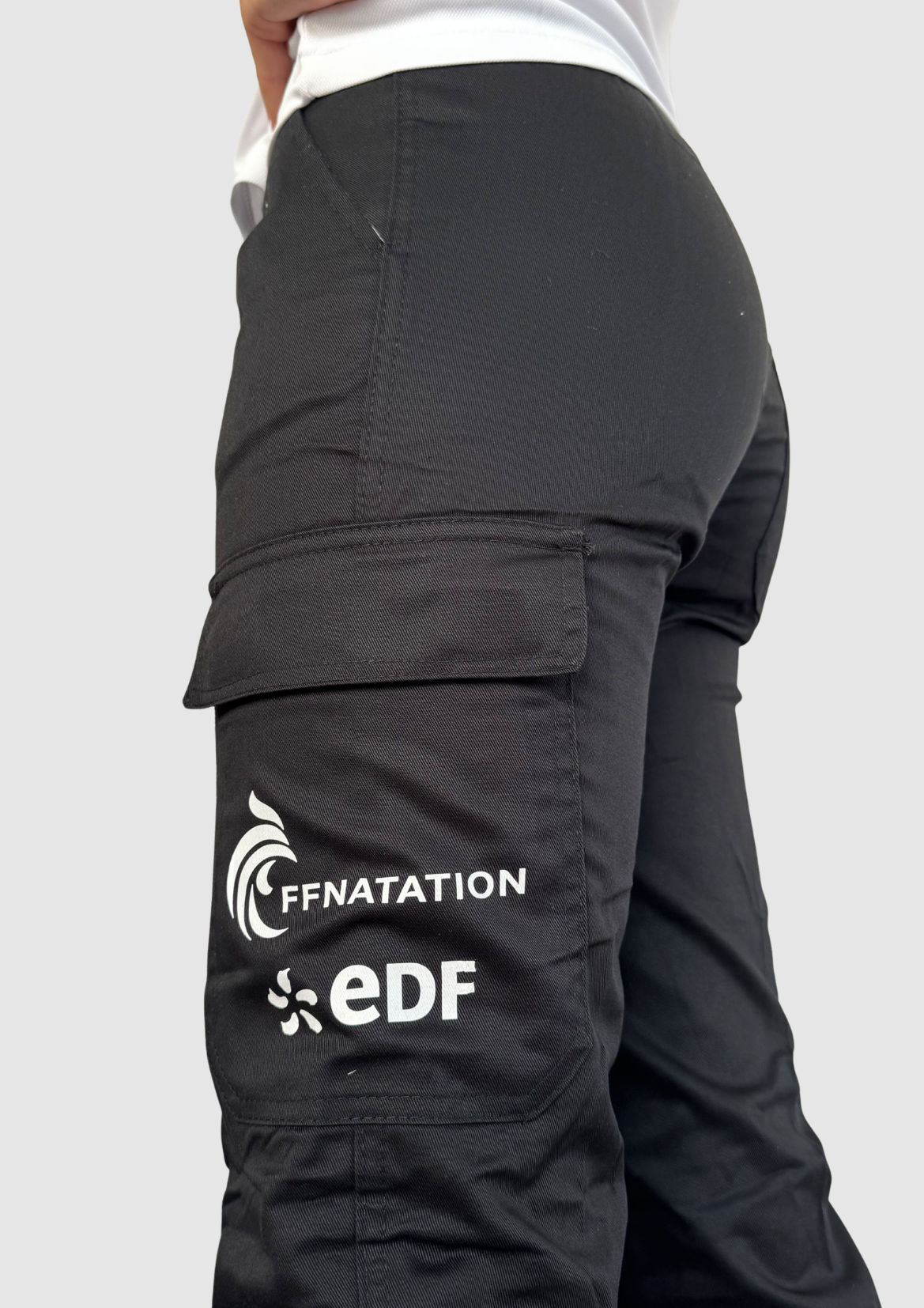 PRÉCOMMANDE Pantalon unisexe noir pour Officiel TYR FFN EDF