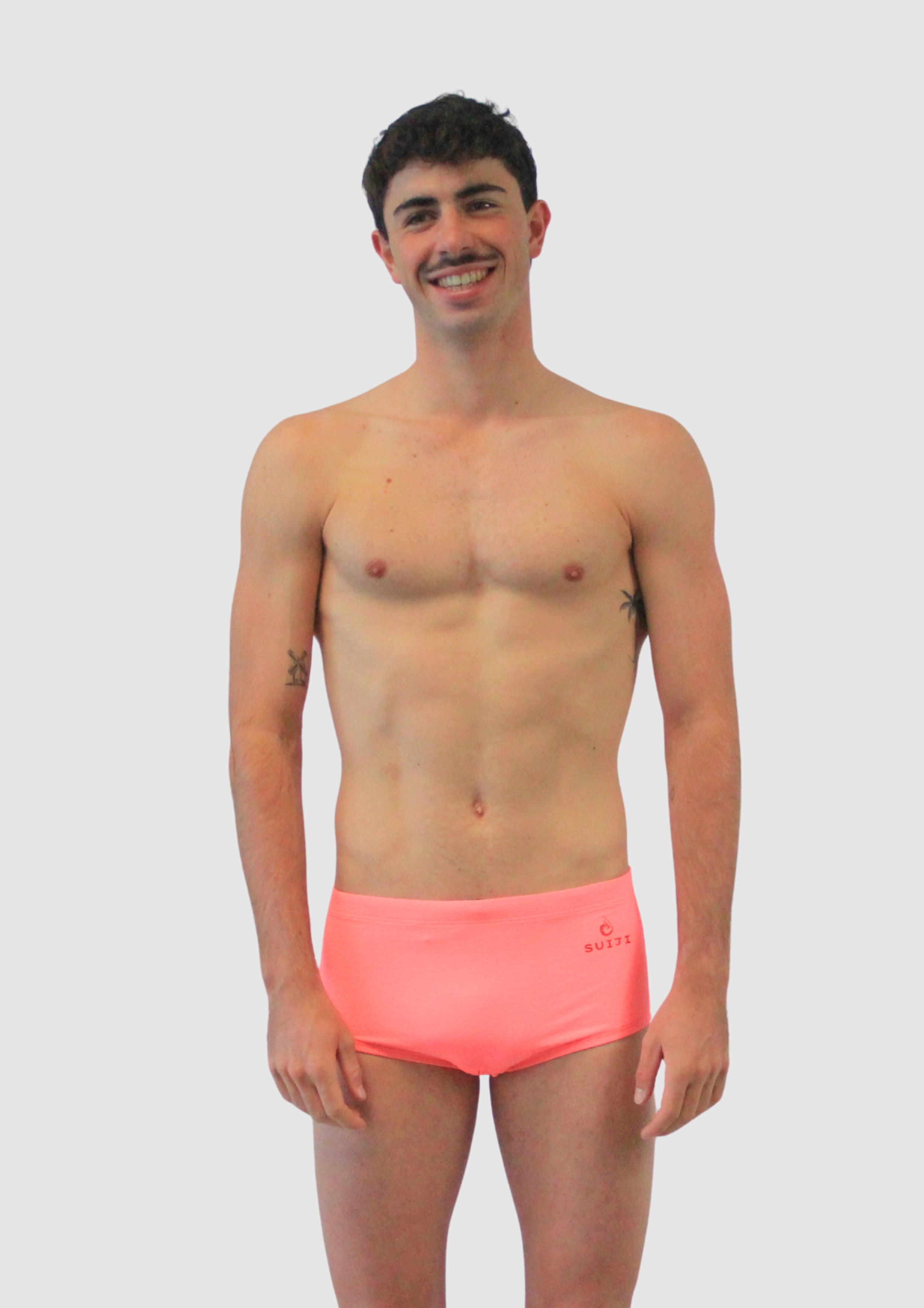 Boxer de bain homme coupe trunk SUIJI Rose Pulsation