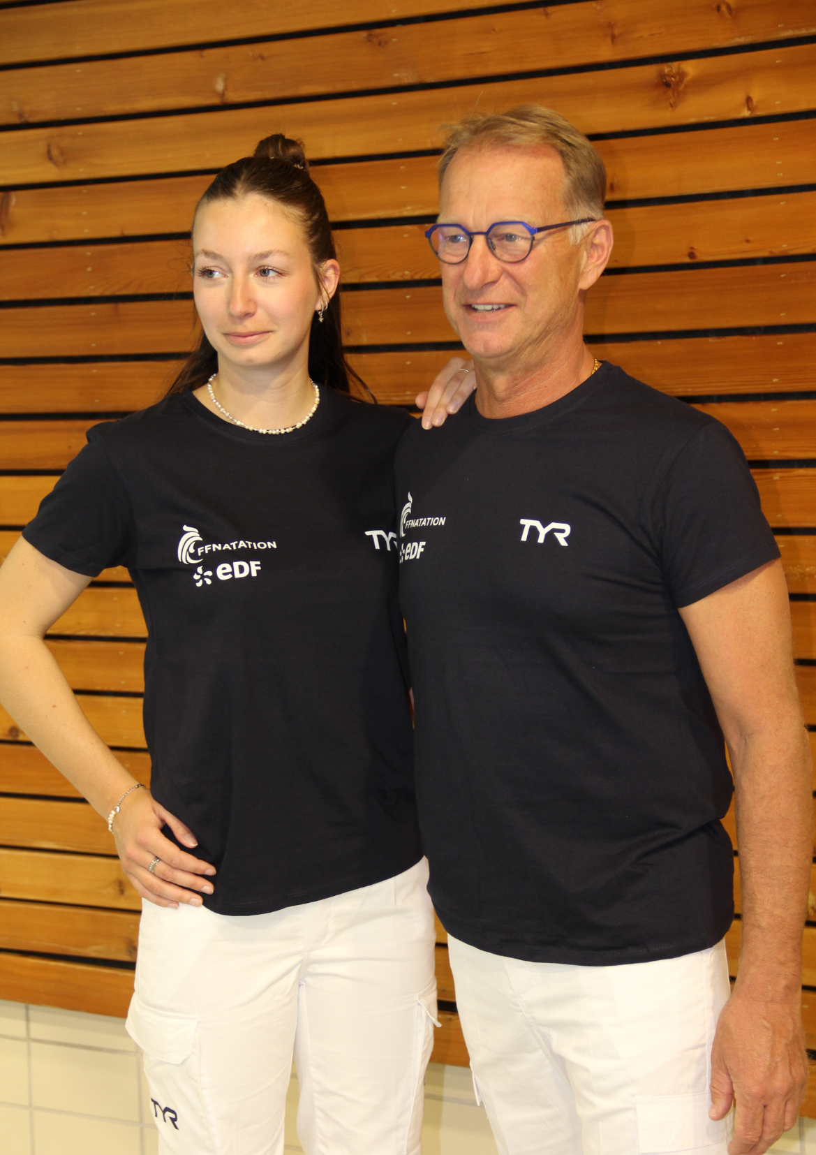 T-shirt unisexe en coton pour Officiel TYR FFN EDF